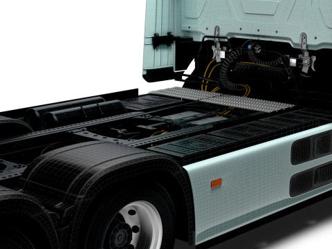 Sasis Mercedes Benz eActros Pro600 6x2 2026 Model 3D