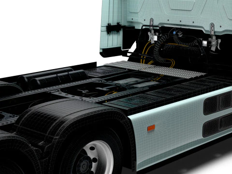 Mercedes Benz eActros Pro600 6x2 Chassis 2026 3D Model