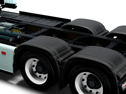 Mercedes Benz eActros Pro600 6x2 Chassis 2026 3D Model