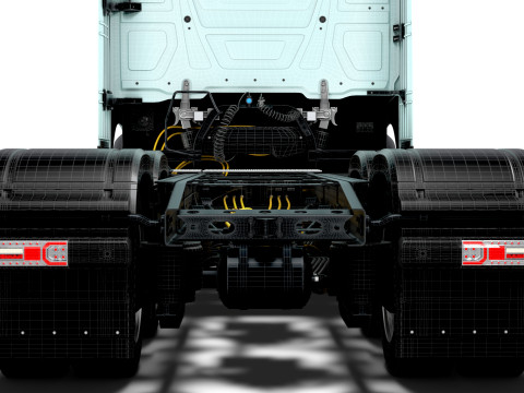 Sasis Mercedes Benz eActros Pro600 6x2 2026 Model 3D