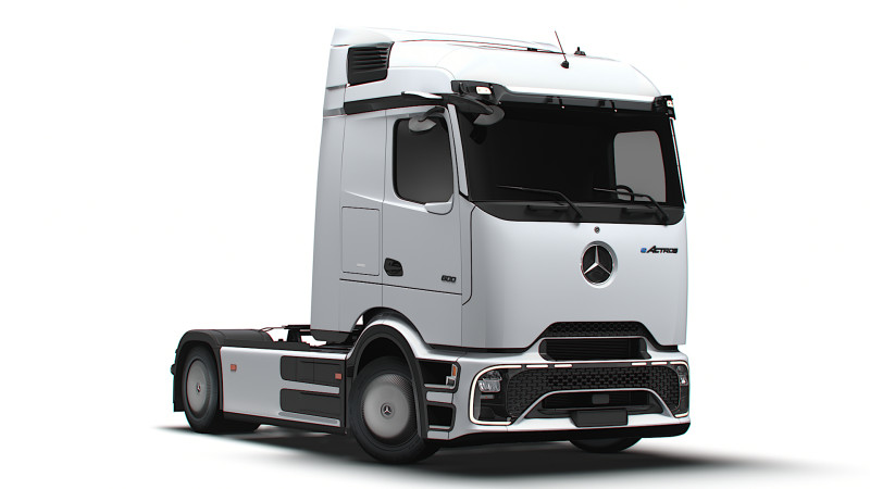 Trator Mercedes Benz eActros Pro600 4x2 2026 Modelo 3D .c4d .max .obj .3ds .fbx .stl .blend 