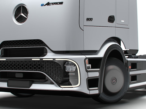 Trator Mercedes Benz eActros Pro600 4x2 2026 Modelo 3D