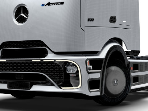Trator Mercedes Benz eActros Pro600 4x2 2026 Modelo 3D