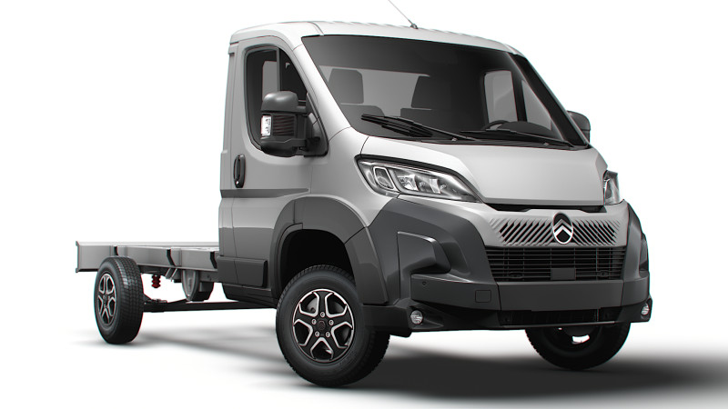 Citroen Jumper Chassis SingleCab L2 2026 3D Model .c4d .max .obj .3ds .fbx .stl .blend 