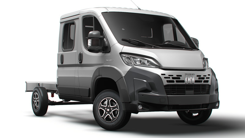 Fiat Ducato Chassis DoubleCab L2 2026 3D Model .c4d .max .obj .3ds .fbx .stl .blend