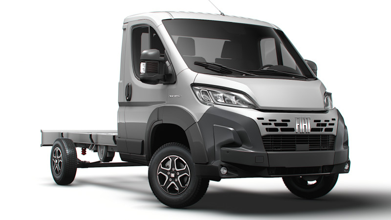 Fiat Ducato Chassis SingleCab L2 2026 3D Model .c4d .max .obj .3ds .fbx .stl .blend 