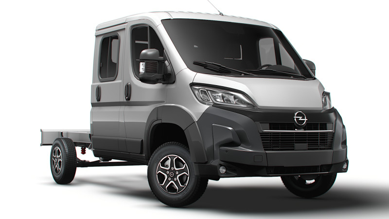 Opel Movano 섀시 DoubleCab L2 2026 3D 모델 .c4d .max .obj .3ds .fbx .stl .blend