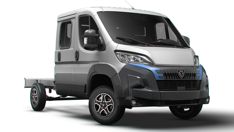 Peugeot Boxer Chassis DoubleCab L2 2026 3D Modell .c4d .max .obj .3ds .fbx .stl .blend