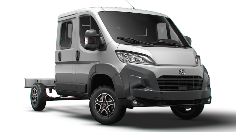 Toyota ProAce Max Podwozie DoubleCab L2 2026 Model 3D .c4d .max .obj .3ds .fbx .stl .blend 
