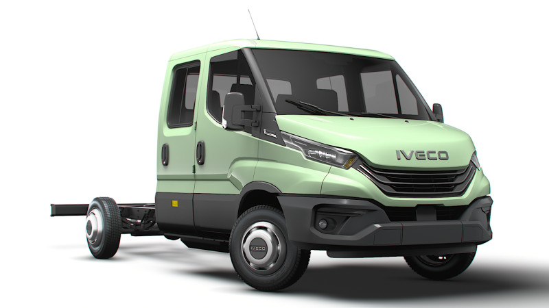Iveco デイリー ダブル キャブ L3 シャーシ 2026 3Dモデル .c4d .max .obj .3ds .fbx .stl .blend