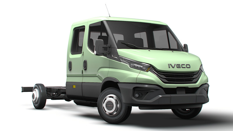 Iveco Daily Double Cab L4 Fahrgestell 2026 3D Modell .c4d .max .obj .3ds .fbx .stl .blend