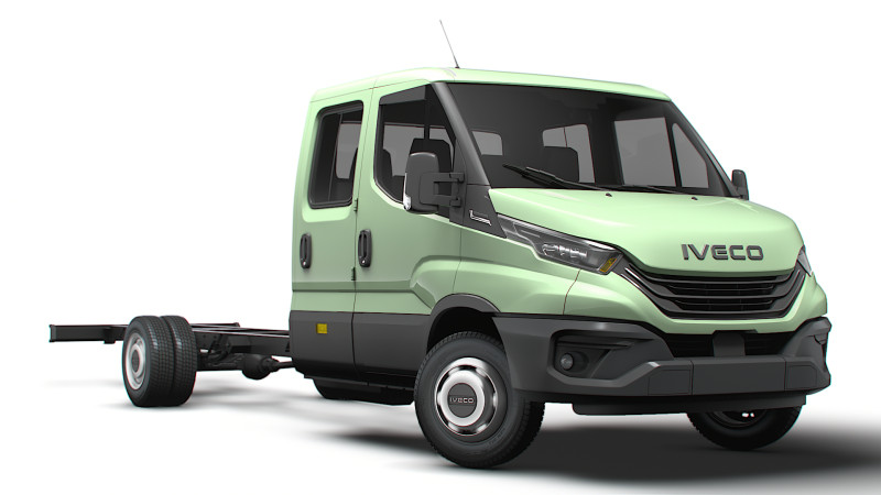 Iveco Daily Doble Cabina L6 Chasis 2026 Modelo 3D .c4d .max .obj .3ds .fbx .stl .blend
