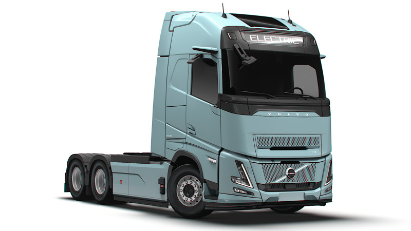 Ciągnik elektryczny Volvo FH Aero 6x2 2026 Model 3D .c4d .max .obj .3ds .fbx .stl .blend