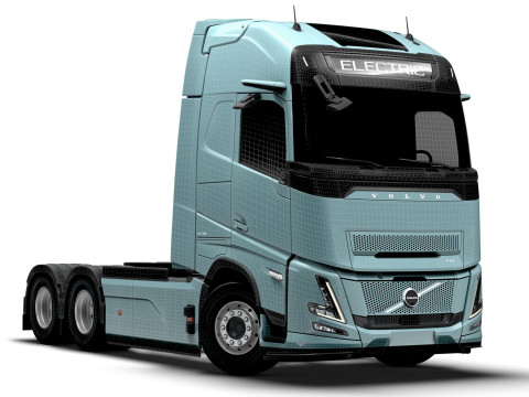 Ciągnik elektryczny Volvo FH Aero 6x2 2026 Model 3D