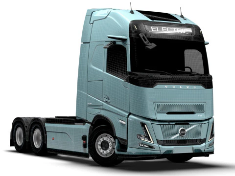 Trator Volvo FH Aero El&eacute;trico 6x2 2026 Modelo 3D