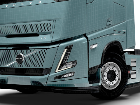 Ciągnik elektryczny Volvo FH Aero 6x2 2026 Model 3D