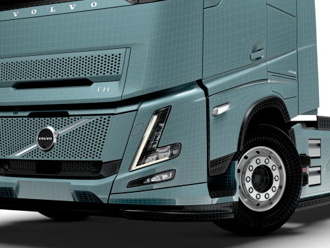 Trator Volvo FH Aero El&eacute;trico 6x2 2026 Modelo 3D