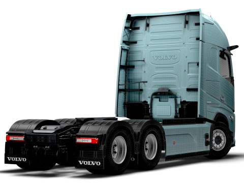 Ciągnik elektryczny Volvo FH Aero 6x2 2026 Model 3D