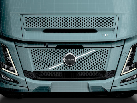 Ciągnik elektryczny Volvo FH Aero 6x2 2026 Model 3D