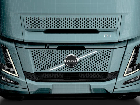 Trator Volvo FH Aero El&eacute;trico 6x2 2026 Modelo 3D