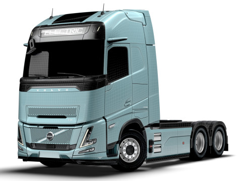 Ciągnik elektryczny Volvo FH Aero 6x2 2026 Model 3D