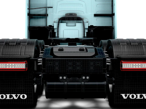 Trator Volvo FH Aero El&eacute;trico 6x2 2026 Modelo 3D