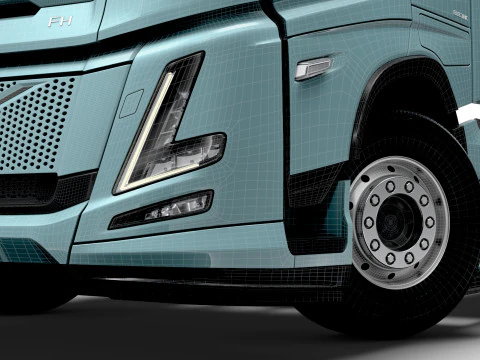 Trator Volvo FH Aero El&eacute;trico 6x2 2026 Modelo 3D