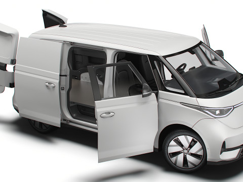 VW ID Buzz Cargo SWB GTX HQInterior 2026 3D Model