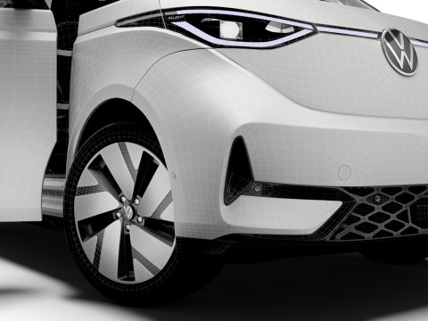 VW ID Buzz Cargo SWB GTX HQInterior 2026 3D Model