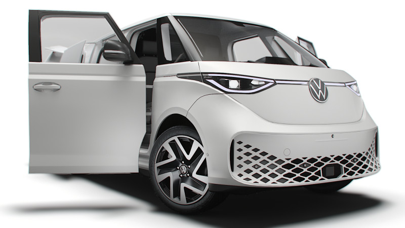 VW ID Buzz Cargo SWB HQInterior 2026 Modelo 3D .c4d .max .obj .3ds .fbx .stl .blend 