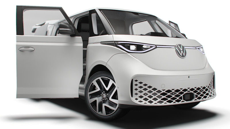 VW ID バズ カーゴ SWB バルブ HQインテリア 2026 3Dモデル .c4d .max .obj .3ds .fbx .stl .blend 