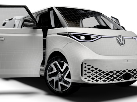 VW ID バズ カーゴ SWB バルブ HQインテリア 2026 3Dモデル