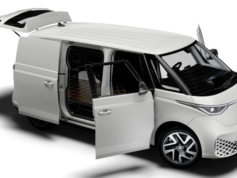 VW ID バズ カーゴ SWB バルブ HQインテリア 2026 3Dモデル