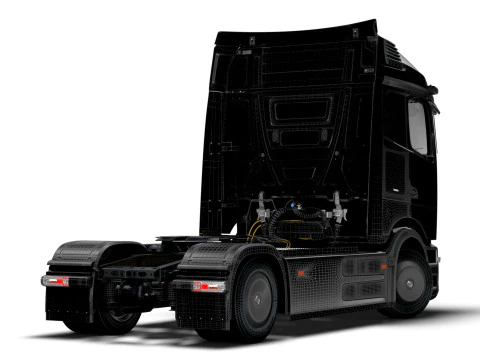 Trator Brabus eActros Pro600 4x2 2026 Modelo 3D