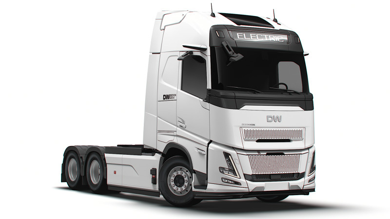 Traktor DW Kabin Tinggi Aero 6x2 2026 Model 3D .c4d .max .obj .3ds .fbx .stl .blend