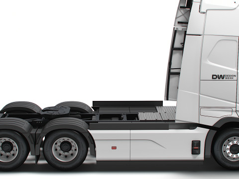 Traktor DW Kabin Tinggi Aero 6x2 2026 Model 3D