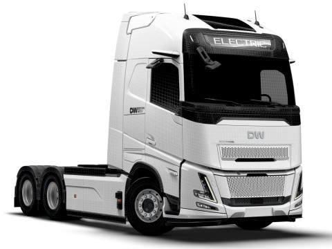 Traktor DW Kabin Tinggi Aero 6x2 2026 Model 3D