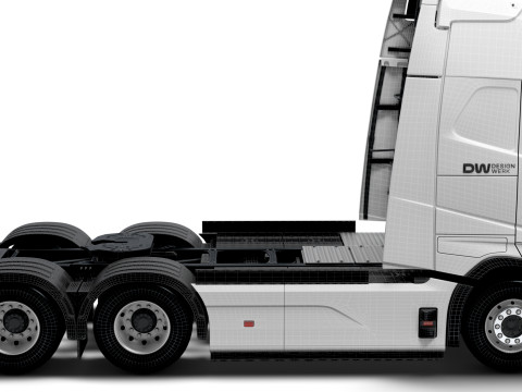 Traktor DW Kabin Tinggi Aero 6x2 2026 Model 3D