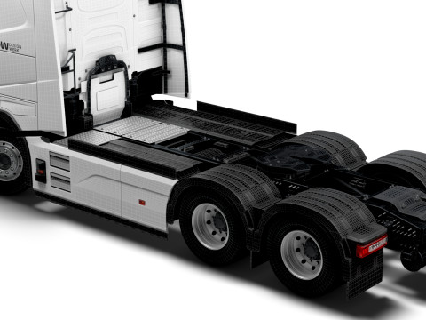 Traktor DW Kabin Tinggi Aero 6x2 2026 Model 3D