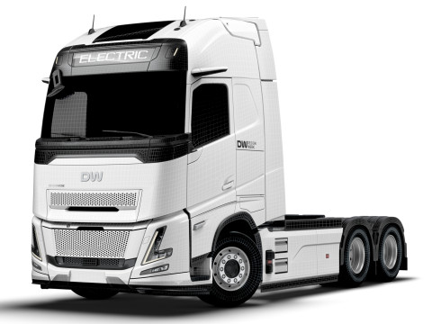 Traktor DW Kabin Tinggi Aero 6x2 2026 Model 3D