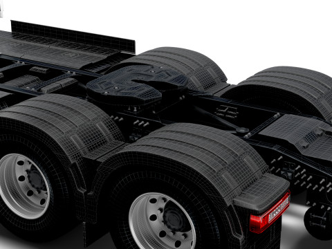 Traktor DW Kabin Tinggi Aero 6x2 2026 Model 3D