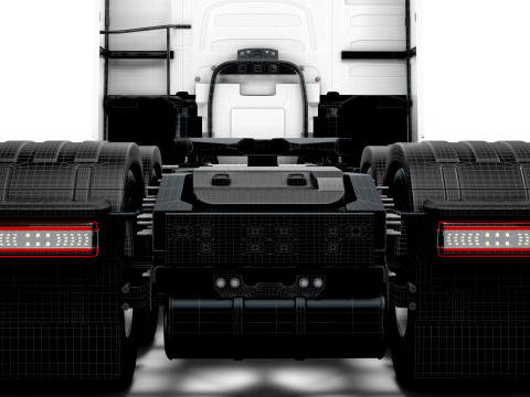 Traktor DW Kabin Tinggi Aero 6x2 2026 Model 3D