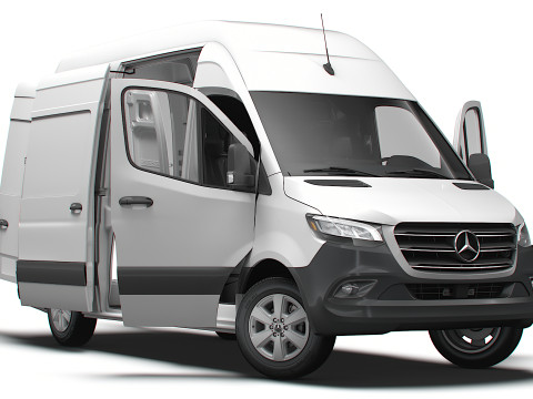 Mercedes Benz Sprinter L2H3 RWD HQ Interior 2025 3D Model