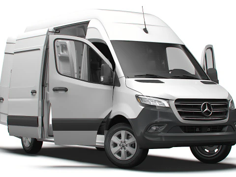 Interni Mercedes Benz Sprinter L2H3 RWD HQ 2025 Modello 3D