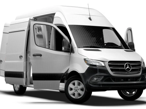 Interni Mercedes Benz Sprinter L2H3 RWD HQ 2025 Modello 3D