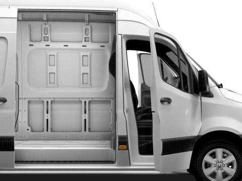 Interni Mercedes Benz Sprinter L2H3 RWD HQ 2025 Modello 3D