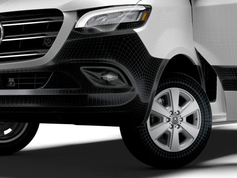 Interni Mercedes Benz Sprinter L2H3 RWD HQ 2025 Modello 3D