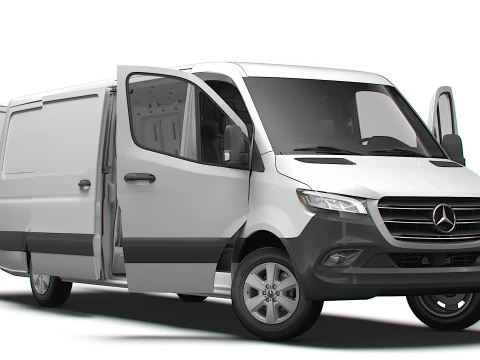 Mercedes-Benz Sprinter L3H1 RWD HQ Интерьер 2025 г. 3D Модель