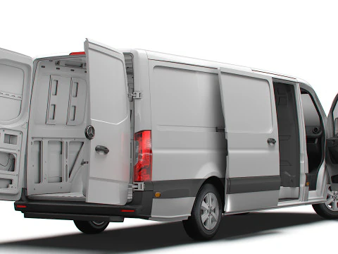 Mercedes Benz Sprinter L3H1 RWD HQ Interior 2025 3D Model