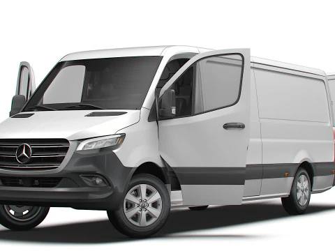 Mercedes Benz Sprinter L3H1 RWD HQ Interior 2025 3D Model